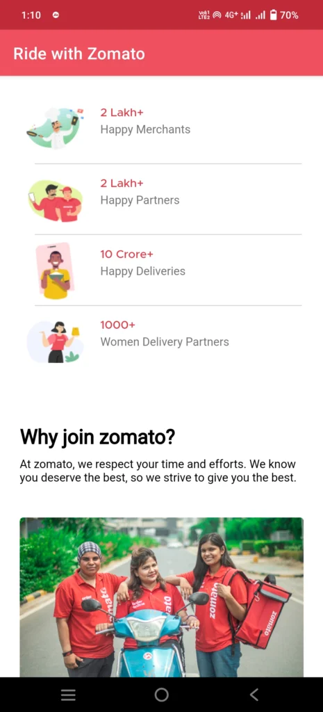 Zomato Delivery App 2023